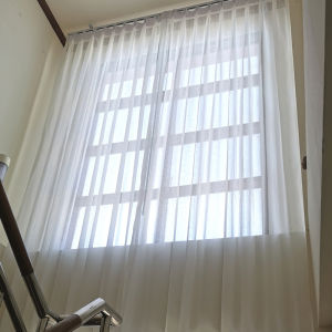 ม่านจีบแบบโปร่งแสง กว้างด้านจีบ 60-130 CM ม่านโปร่ง ม่านสำเร็จรูป ม่านจีบ ม่านสั่งตัด (ราคาขาย 1 ผืน)