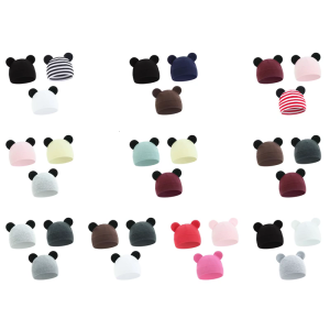 3 cái Crochet mũ trùm đầu dệt kim thoáng khí thoải mái mũ nắp ca-pô dễ thương họa tiết tai mùa thu mùa đông mũ Bông