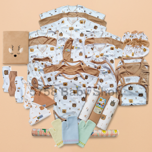53 PCS Paket Hemat Terkomplit Baju Bayi Baru Lahir Paket Hemat Brojol Baby Paket Komplit Bayi Baru Lahir Serian COKELAT ZPH08