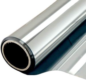 WPCTEV Window Privacy Film One Way Daytime Mirror Tint Treatments UV Heat Control Vinyl Stickers Sun Block Glass Paper Door Covering Reflective (Black Silver11.8 Inch x 7.2 Feet)