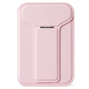 LINSBAYWU หลายมุม ที่เก็บบัตรโทรศัพท์ แบบพับได้ สำหรับกระเป๋าสตางค์ Magsafe ขาตั้งแม่เหล็ก หลากสี หนัง คลิปการ์ด ผู้ชาย