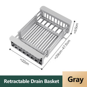 Drainer Rack Retractable Expandable Kitchen Drain Rack Organizer Sink Draining Multifunction