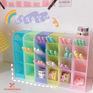 READY STOCK Office Desk Organizer Stationery Pen Storage Box Pen Holder Student Stationery Rack Office School Supplies