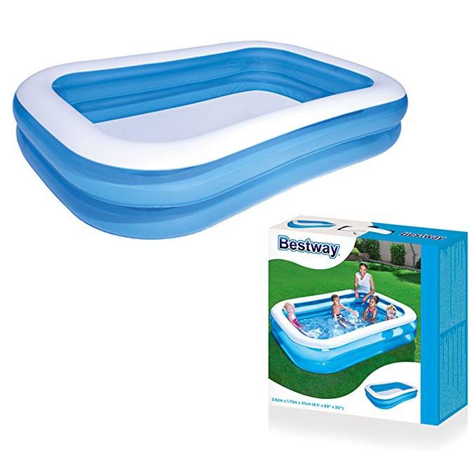 MZ Small Bestway #54005 Inflatable Pool Kiddie Pool Rectangular | Lazada PH