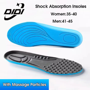 DIDI 1Pair Shock Absorbing Insoles for Men and Women Full Length Massage Cushion Insoles Boot Replacement Inserts Shoe Pad Cushioning