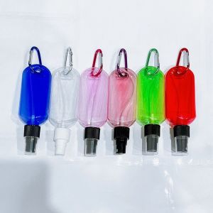 Portable Travel Split Bottle with Hook Purfume toner Alcohol Spray Bottle Keychain Split Bottle Colored