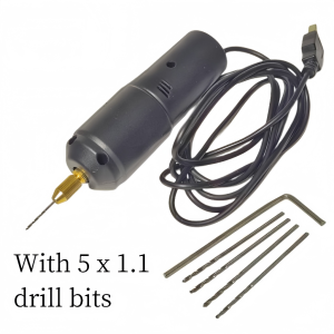 【SG】Mini Electric Hand Drill 5V USB Powered Handheld Rotary Drill Set with Twist Drill Bits For Jewelry Making DIY Metal Wood Crafts Tools With 5pc Bits