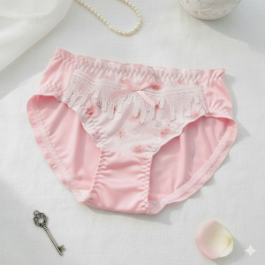 Japanese Plus Size Panty Underwear Icy Meteor Rain Ribbon Lace Water-Soluble Cute M L LL 3L