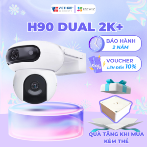 Camera Wifi Ezviz H90 Dual 2K+ (4MP + 4MP) 2 Mắt Ngoài Trời Xoay 360 Độ Đàm Thoại 2 Chiều Bảo Hành 2 Năm