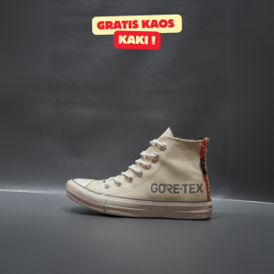 SEPATU CNVRS 70S HIGH X GRTX CREAM PUTIH KANVAS SOL GLOSSY 38-43