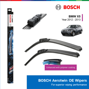 BỘ GẠT MƯA BOSCH AEROTWIN EURO SET A297S 24" & 20": BMW X5 ĐỜI XE 2012 ĐẾN 2013