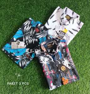 PROMO SUPER MURAH paket hemat 34pcs kemaja pendek motif pria dewasa terbaru model casual trendy