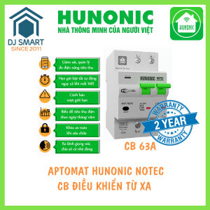 Aptomat thông minh Hunonic Notec 40A 63A 80A - CB Điều khiển từ xa - Đo điện năng - Chính hãng bảo hành 24 tháng