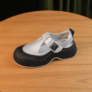 Leather Sandals Womens Flat Soles 5cm Are Worn Outside and Are Versatile and Breathable