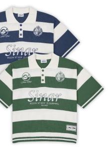 Custom  Sweater Men Short Sleeve Casual CrewNeck Knitwear Vintage Football Stripe Jumper Knit Polo Shirts Men Knitted Jersey