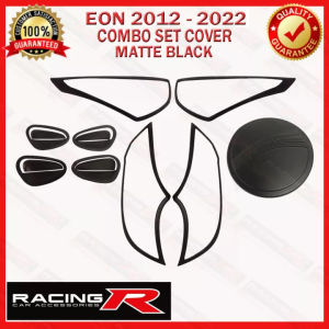 Eon 2012 to 2022 Combo Set Garnish Cover ( Matte Black / Chrome )  2013 2014 2015 2016 2017 2018 2019 2020 2021 ( Car Accessories )