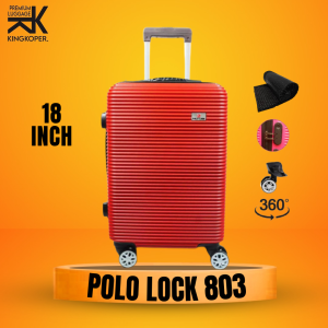 Koper 18 inch Polo lock 803 ukuran kabin - cabin -TasTravel-Tas koper-Koper fiber hardcase -koper premium - koper import - Tas kantor - koper cewek - koper cowok - koper anti air - koper anti pecah - koper 4 roda - koper roda 4 - bayar di tempat
