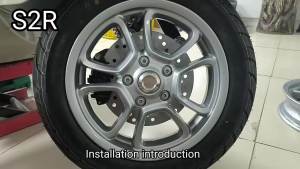 Vespa  ฤดูใบไม้ผลิ  GTS300 GTV LV LX150 ฝาครอบล้อหมุนได้ การปรับแต่งล้อหน้า