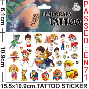 Children Cartoon Puppy Team Tattoo Stickers Water Transfer Stickers Kindergarten Reward Stickers Fashion Cute Little Stickers