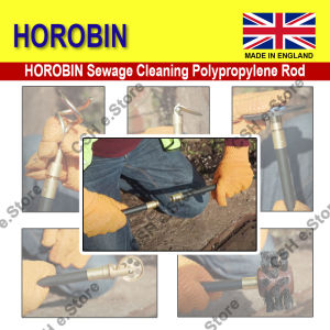 HOROBIN Polypropylene Sewage Cleaning SET 25 Rods 5 Heads Remove Clog Tools Accessories Rod Double Screw Rubber Plunger Drop Scrapers Wheel Brush