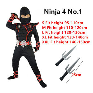 Children Ninja Costume Cosplay For Kids Boys Assassin Japanese Samurai Warrior Fancy Party Dress Clothing