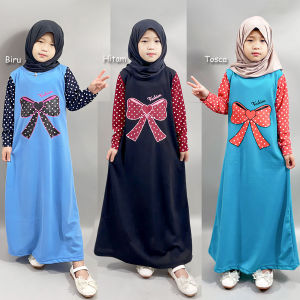 GAMIS PITA FASHION MIX POLKADOT DRESS MUSLIMAH MAXI ANAK PEREMPUAN GL FASHION