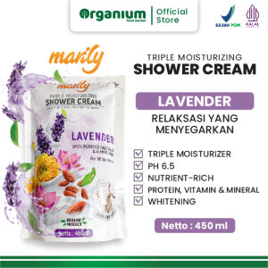 MARILY Body Wash Triple Moisturizer  Sabun Mandi Cair 100% Organik Lavender - 450ML