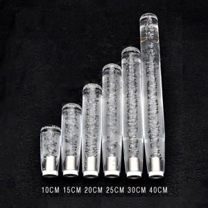 AKZ 10/15/20/25/30/40CM Universal LED Colorful Gradient Crystal Bubble Style Manual Car Gear Stick Shifter Lever Knob