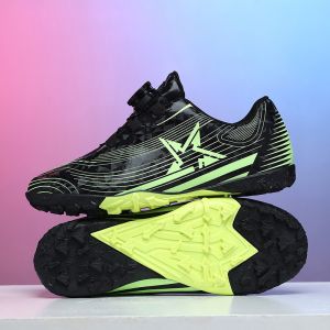 Douchuan 2025 New childrens soccer shoes for boys featuring a rotating buckle design TF Crushed nail football training shoes