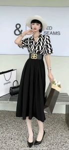Đầm Lụa Hoạ Tiết Full Size M L XL XXL Kèm Nịt - ROSA R04 - Thanh Lịch Sang Trọng