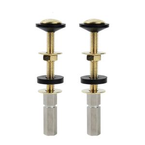 2Pcs Portable Sturdy Toilet Seat Bolts Set Waterproof Designs with Carbon Steel Screws Convenoent for Long Time Use