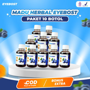 Eyebost 10 Botol - Madu Vitamin Mata Minus Katarak Silinder Rabun Jauh Rabun Dekat Glaukoma Mata Merah Iritasi