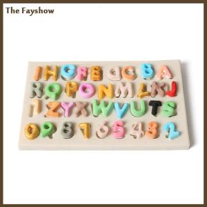 [The Fayshow] Silicone Letters Numbers Fondant Cake Mold DIY Sugarcraft Chocolate Baking Decor