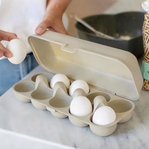 SIMPL 6/10 Grids Egg Storage Box Shockproof Plastic Egg Tray Multipurpose Anti-fall Egg Protector for Kitchen