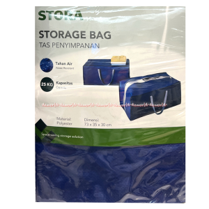 Stora Storage Bag 73cm Tas Penyimpanan Tahan Air 25kg Warna Abu Warna Biru Ukuran Besar Dilengkapi Handle Ergonomis