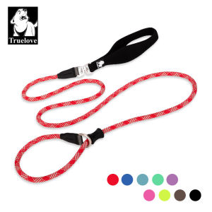 TRUELOVE Adjustable Dog Slip Rope Leash Strong Nylon Training Pet Lead Climbing Rope Soft Padded Handle for Small Medium Large Dogs
