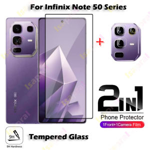 (2-in-1) Infinix Note 50 Pro Plus Pro+ 5G 4G Tempered Glass Film Full Cover Screen Protector with Camera Lens Protector Anti-Scratch Anti-explosion (Front+Lens Film)