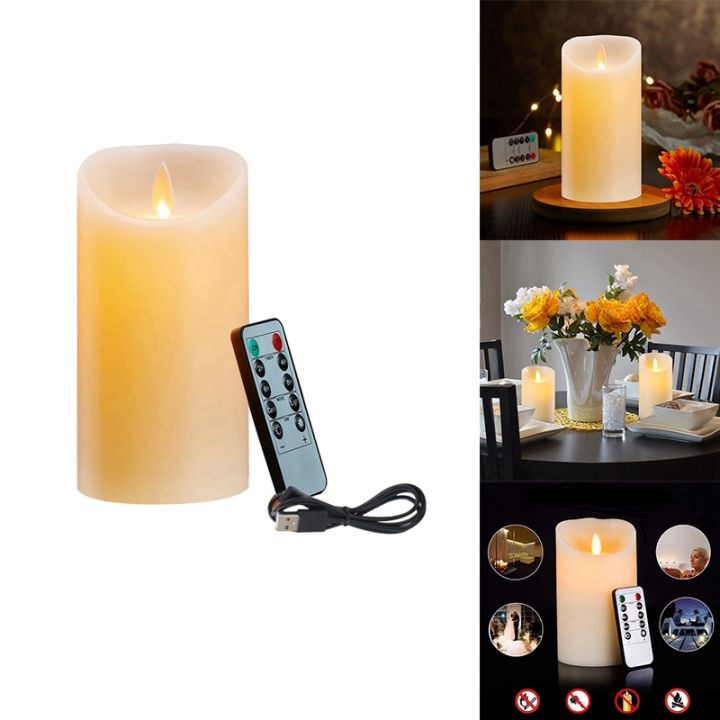 LED Candles, Flickering Flameless Candles, Rechargeable Candle, Real