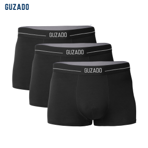 [TẶNG 01 ĐÔI TẤT] COMBO 3 Quần Sịp Boxer GUZADO Nam Thông Hơi Thoáng Khí 4 Màu Dễ Lựa Chọn Kháng Khuẩn Bền Bỉ GBX03