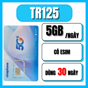 Sim /eSim Vinaphone Du Lịch Việt Nam TR250 Xài Mạng Tốc Độ Cao 5GB/Ngày Miễn Phí Trọn Gói 30 Ngày Không Phát Sinh Phí | FREESHIP - CHƯA KÍCH HOẠT