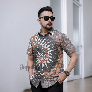 Jayabaya Batik KARIMUN JAWA Kemeja Katun Lengan Pendek