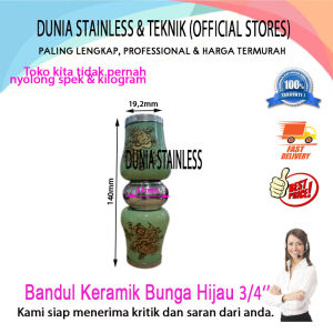 Bandul Bunga Keramik Hijau 3/4"