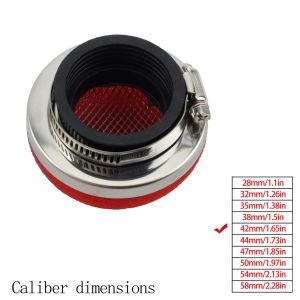 OWNNEW Chất liệu xốp Bộ lọc không khí Màu đỏ Cổng thẳng Ống dẫn khí vào Chống bụi Hình dạng quả bóng Máy lọc không khí Độ xe máy