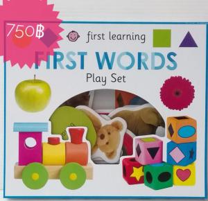 First Learning Play Sets First Words board book เหมาะสำหรับ 1+ กระดาษแข็งหนาทุกหน้า (Puzzle)