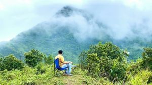Ghế xếp dã ngoại có tay vịn ghế câu cá thư giãn