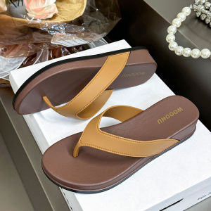 [Free Shipping] 2026 Minimalist Flip-Flops For Beach Vacations Color-Blocked Versatile Thick-Soled WomenS Outdoor Summer Sandals