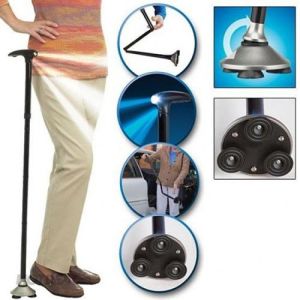 Gậy Tập Đi Chống Trượt Cải Tiến An Toàn Dành Cho Người Cao Tuổi Thiết Kế Gấp Gọn Tiện Dụng Kết Hợp Đèn Pin