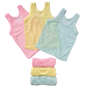 Kaos Kutang Singlet Dalaman Bayi Anak Perempuan Laki-Laki 0-5 Tahun 12 Pcs Lusinan