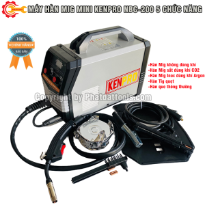 Máy Hàn Mig Mini KENPRO NBC-200 5 Chức Năng-Tặng Kèm Cuộn Dây Hàn Lõi Thuốc 1kg-Bảo Hành Chính Hãng 12 Tháng