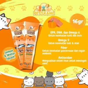 Olive Care SINGLE CREAMY TREATS 16gr & 20gr | Snack Cemilan Kucing Bernutrisi Dengan Daging Tuna/Salmon/Ayam Asli